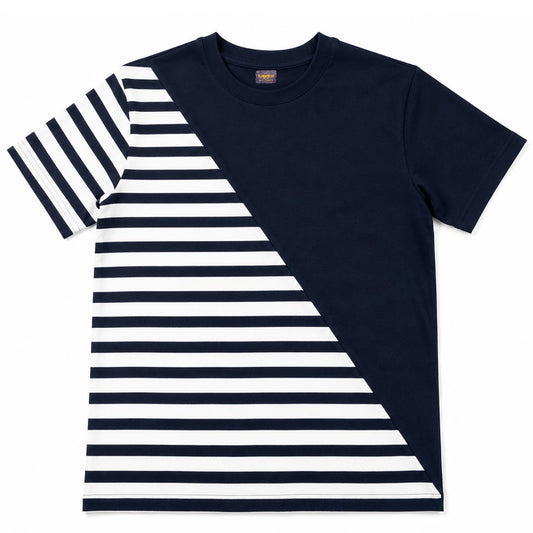 Geometic Diagonal Panel Tee Shirt