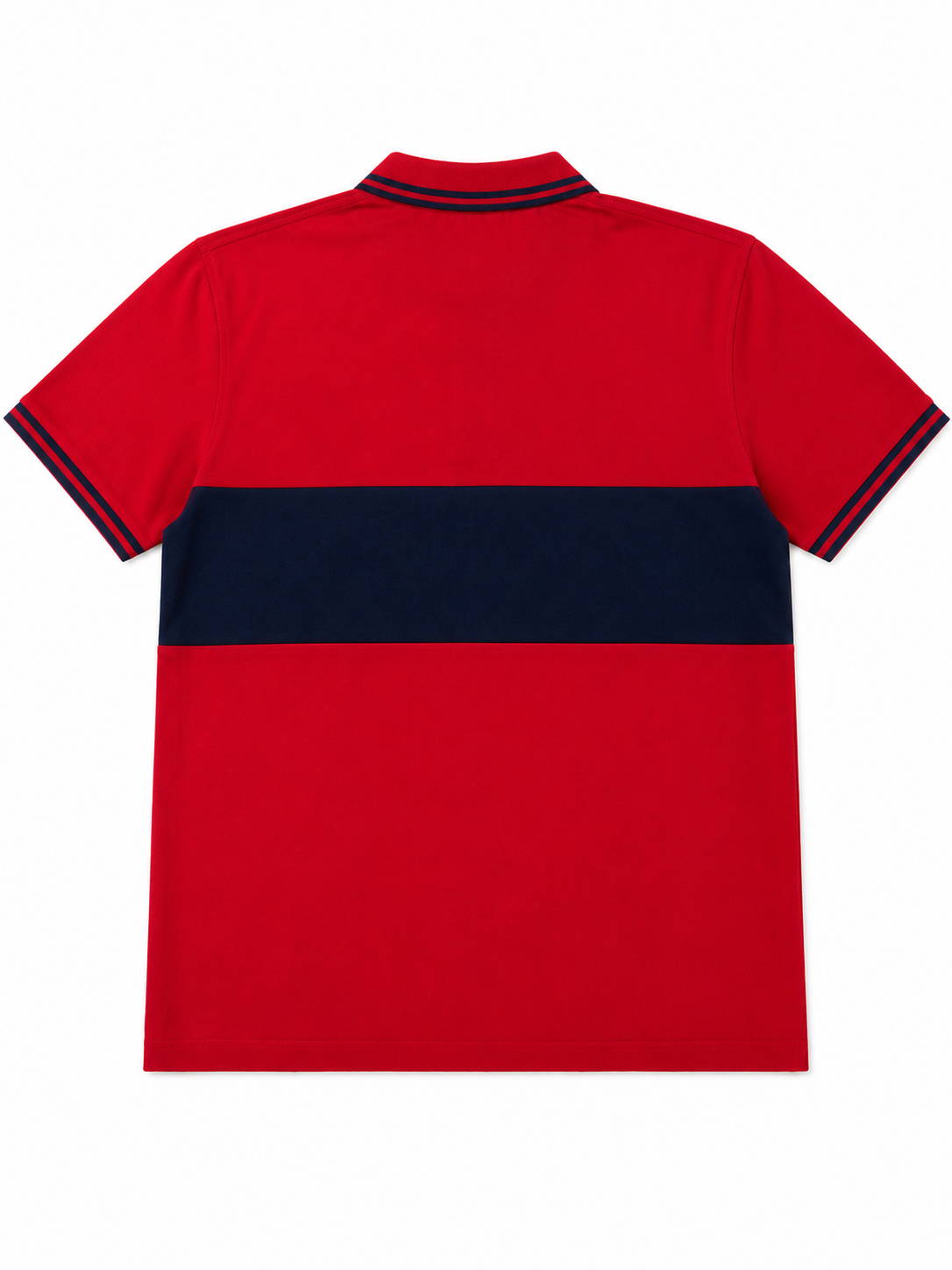 Cut and Sew Paneled Polo Shirt