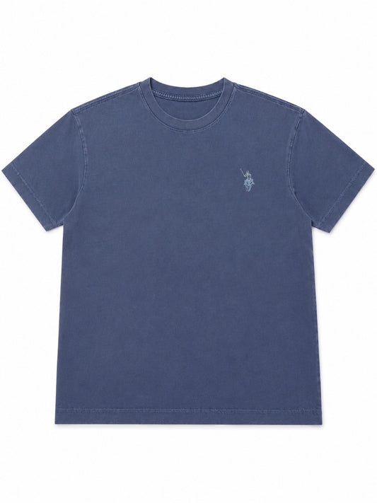 Vintage Wash Tee Shirt- Navy Mineral