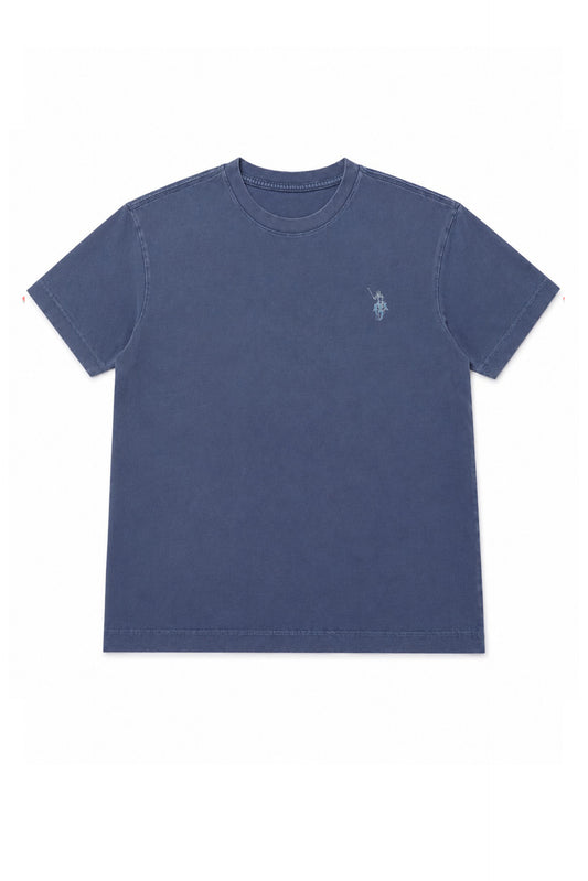 Vintage Wash Tee Shirt- Navy Mineral