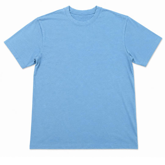Vintage Wash Tee Shirt-Sky Blue Mineral