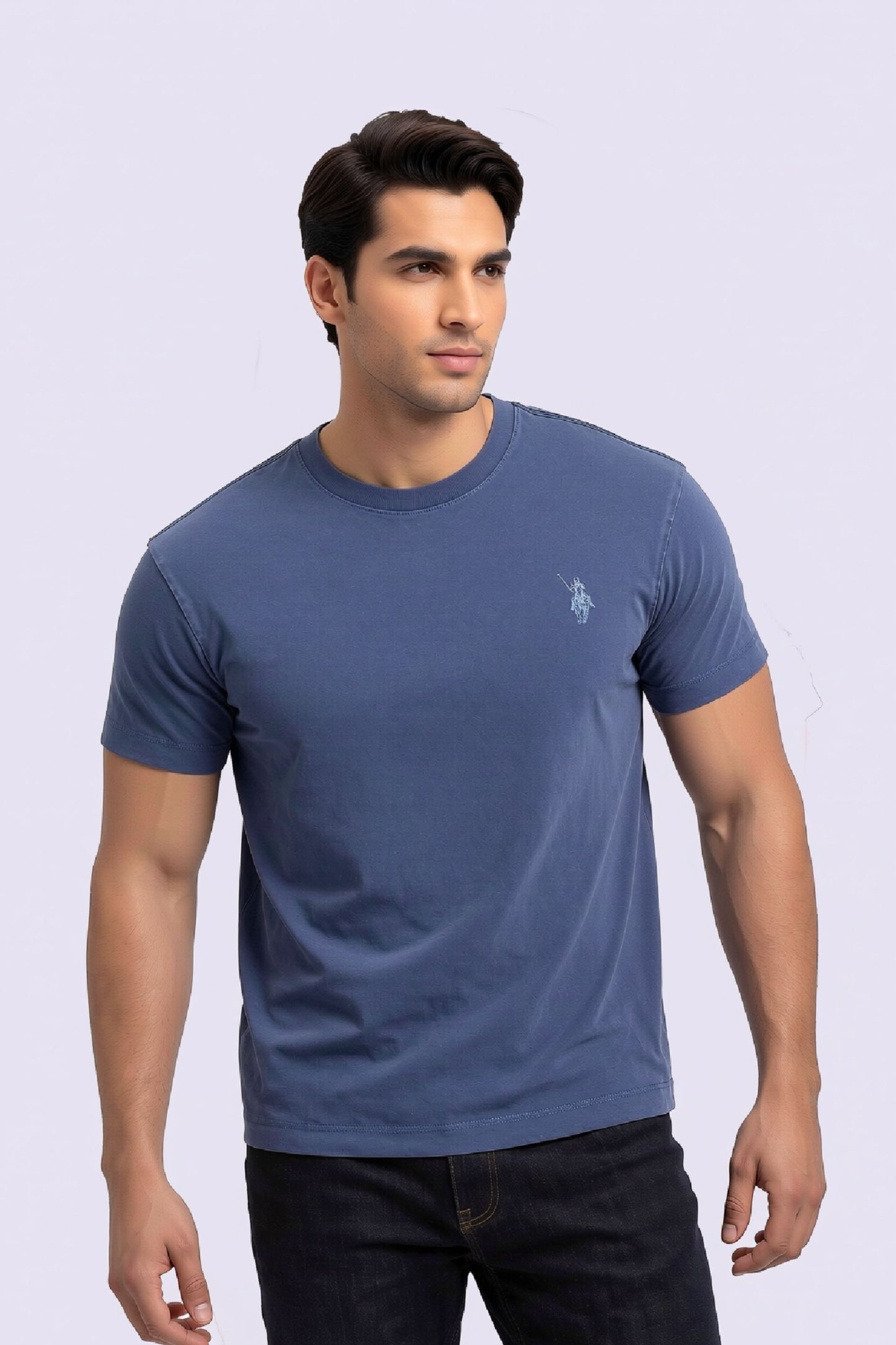 Vintage Wash Tee Shirt- Navy Mineral