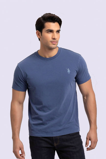 Vintage Wash Tee Shirt- Navy Mineral