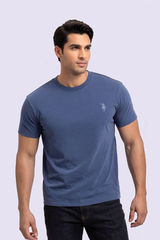 Vintage Wash Tee Shirt- Navy Mineral