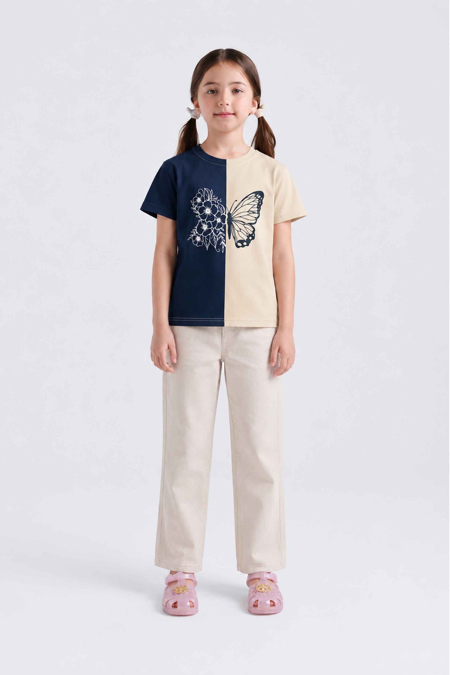 Butterfly Tee | Navy-Marshmallow |