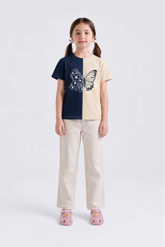 Butterfly Tee | Navy-Marshmallow |