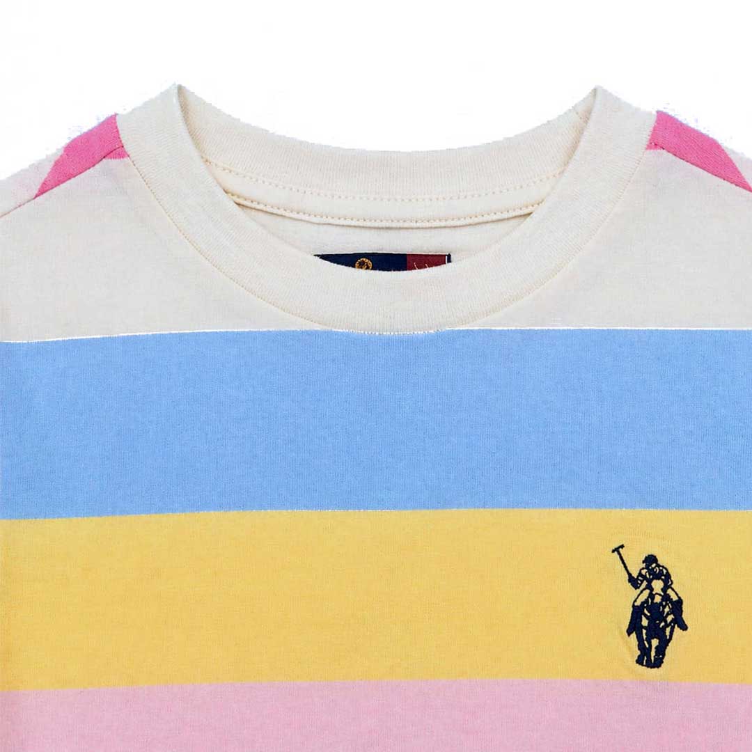 Girl's/Ladies Yarn Dyed Stripe Tee Shirt